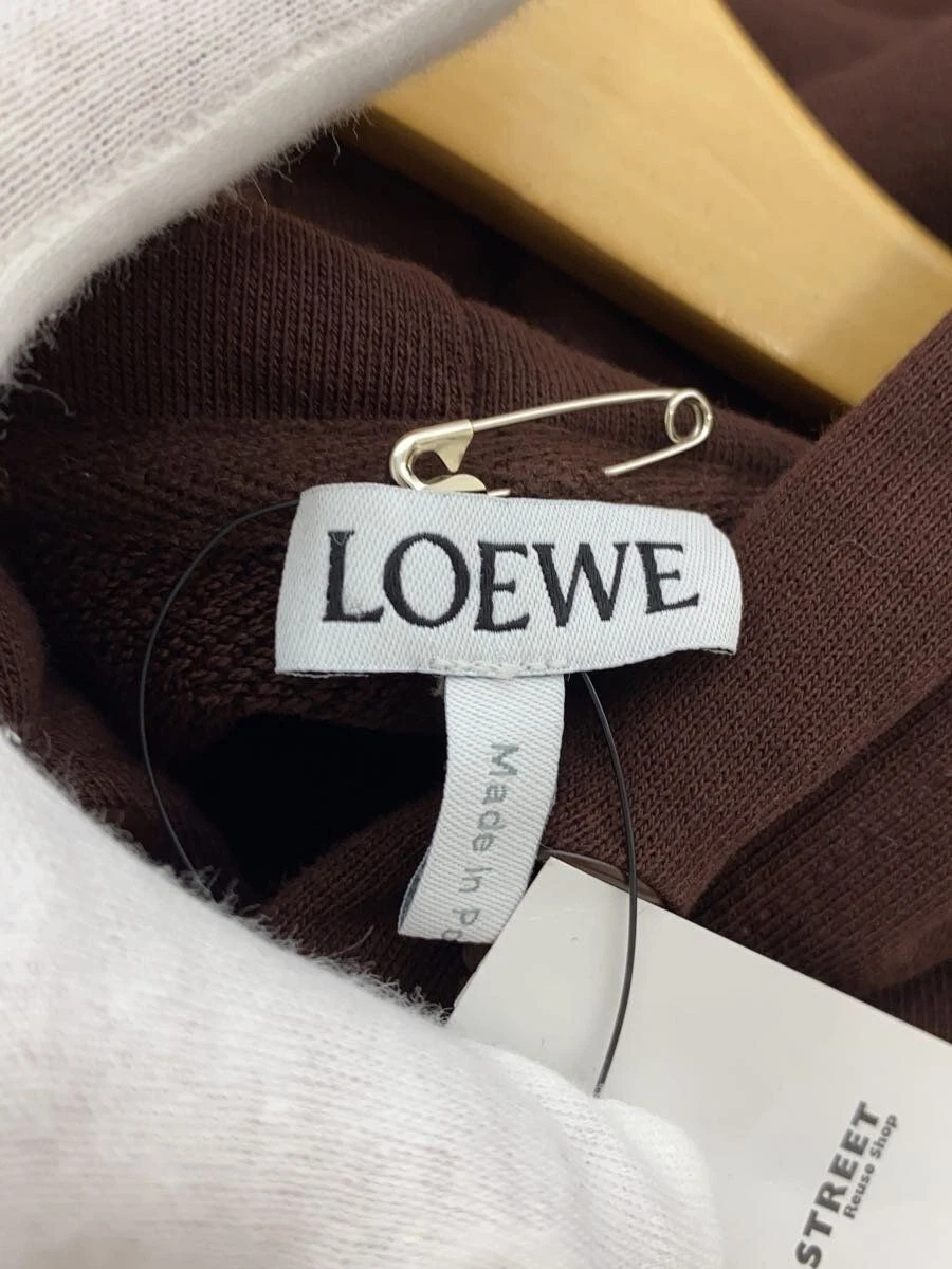 Felpa con cappuccio LOEWE ANAGRAM PATCH TASCA L COTONE marrone H526Y25X30 usata