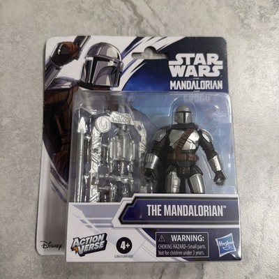 STAR WARS Hasbro Action Verse The Mandalorian 4.5'' Action Figure & Accessories 