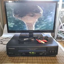 Clean PANASONIC Blue Line Omnivision VCR PV-V4521-A VHS 4 Head Hi-Fi Sterio