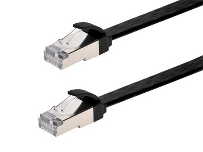 Monoprice Cat6A Ethernet Patch Cable - Slim, Flat, U/FTP, 30AWG, Molded Boot,