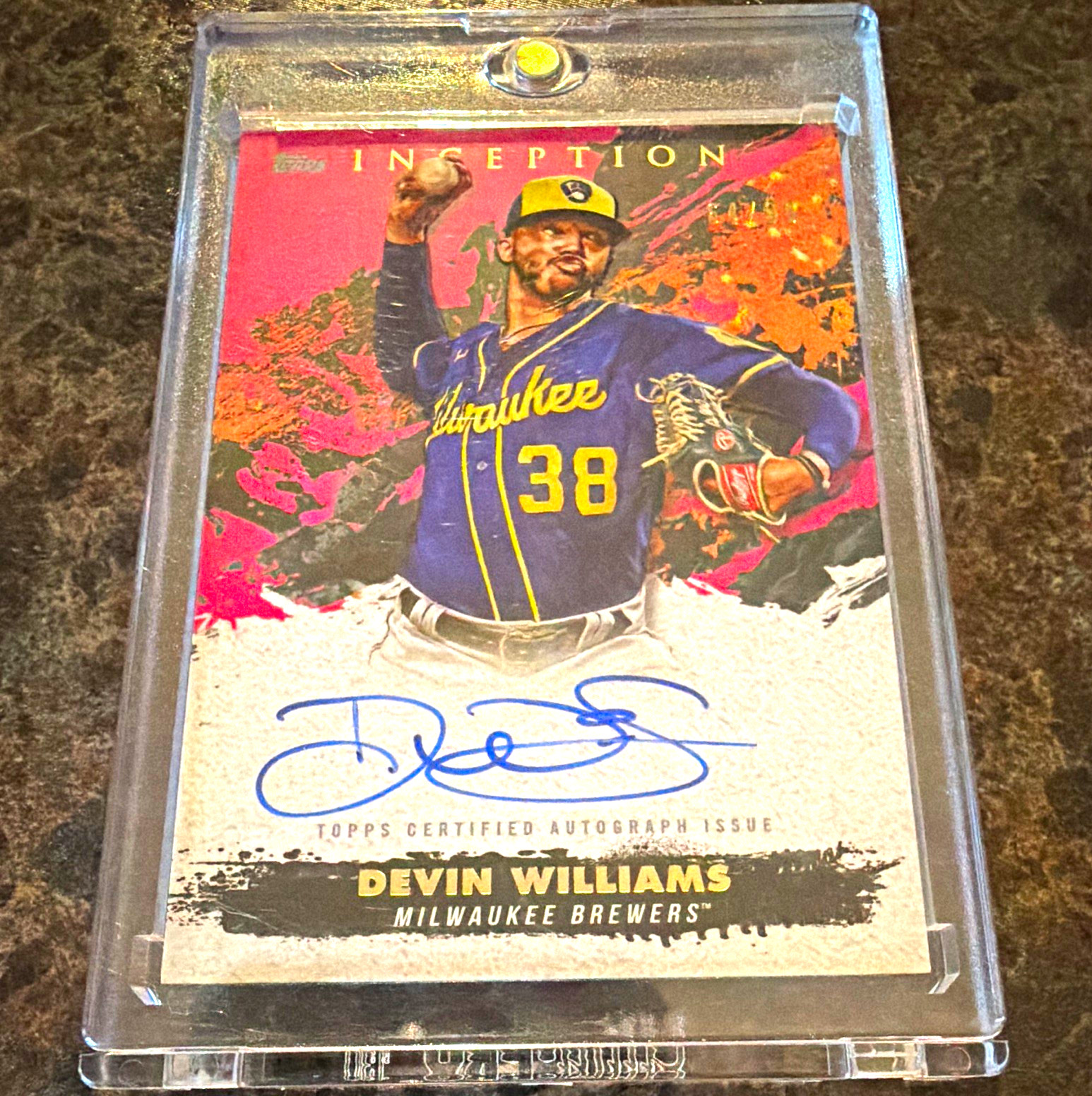 Topps 2021 Inception Devin Williams  Rookie & Emerging Star Auto RESA-DWI 64/99