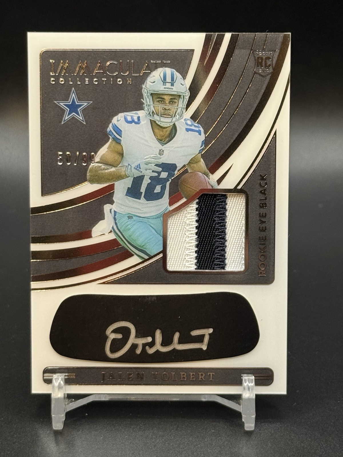 Jalen Tolbert Panini Immaculate Collection Immaculate Rookie Eye Black Jersey Autographs #REBJTO Base