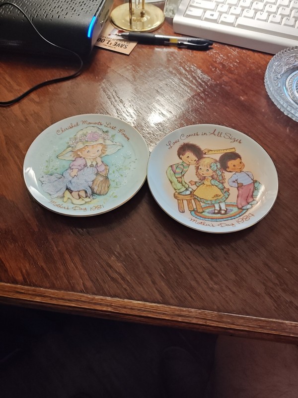 CHERISHED MOMENTS MOTHER'S DAY PLATES - 1981 & 1984 