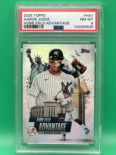 2025 Topps Series 1 Home Field Advantage Aaron Judge #HA-1 PSA 8