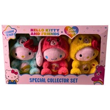 Hello Kitty  Care Bears Special Collector Plush Set 3 Characters New