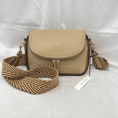 Marc Jacobs The Groove Mini Messenger Crossbody Flap Bag Leather Iced  Coffee 196611164252|