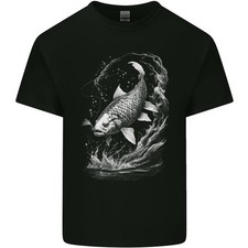 Carp Fish on a Line Fishing Fisherman Kids T-Shirt Childrens