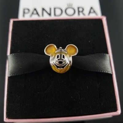 New Pandora x Disney Mickey Mouse Pumpkin Boo Charm Silver