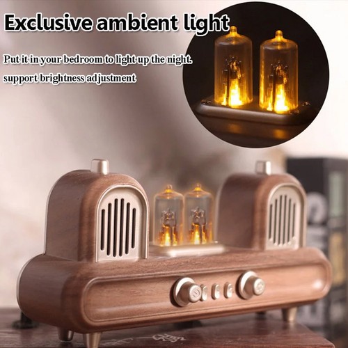 Retro Bluetooth Speaker with LED Light Portable Stereo Soundbar FM Radio9308 - Afbeelding 8 van 9