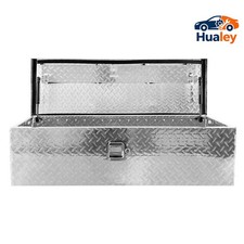 Multiuse 39x13x10 Silver Aluminum Toolbox Pickup Trailer Bed Storage Container Multiuse 39x13x10 Silver Aluminum Toolbox Pickup Trailer Bed Storage Container