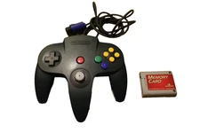 Nintendo 64 N64 Video Game Controller Blue OEM & Performance Memory Card