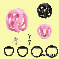 3.0 Sissy Chastity Cage Double-Layer Male CB Lock Abstinence Restraint Devices