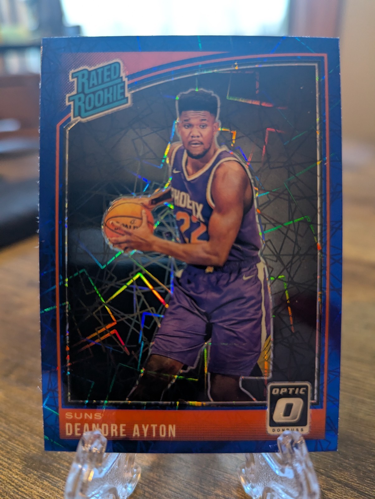 2018-19 Panini Donruss Optic Blue Velocity Prizm DeAndre Ayton #157 Rookie RC