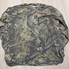 Liberty Advantage Timber Camo Men's 2XL Long Sleeve T-Shirt Hunting Outdoor Vtg