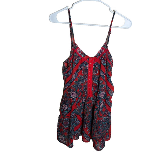 Eyeshadow Tank Top Women's Medium Printed Sleeveless V-Neck Causal Shirt