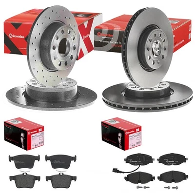 Brembo Disques De Frein + Plaquettes Avant Arrière Pour VW T-Roc Q2 Ateca Karoq - Photo 1/4
