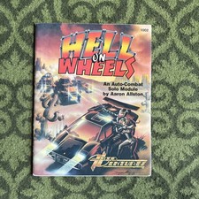 CARS WARS RPG " HELL ON WHEELS " AUTOVENTURES  1002 Z signed by Aaron Allston