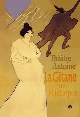La Gitane de Richepin: Theatre Antoine Henri de Toulouse-Lautrec Poster Print