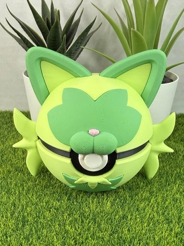 Pokemon TCG Sprigatito Inspired 3D Printed Pokeball
