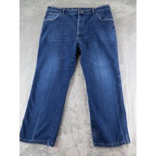 Wrangler Rugged Wear Men's Blue Denim Jeans Size 42x29 Straight Leg Pants