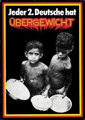 Künstler Ak Staeck, Klaus, Nr. 70a, Jeder 2. Deutsche hat Übergewicht - 4077534
