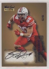 2022 Wild Card MATTE Gold - Blue Foil 10/25 Jeremy Ruckert Rookie Auto RC g1z. rookie card picture