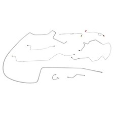 1968-69 Plymouth Gtx Complete Power Drum Brake Line Kit Set Dana Axle Oe Steel