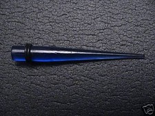 Body Piercing Taper 4g Acrylic 4 gauge BLUE expander