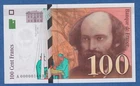 TOP QUALITY!!!  1997 CEZANNE 100 FRANCS BANKNOTE SMALL NUMBER NEW!!!