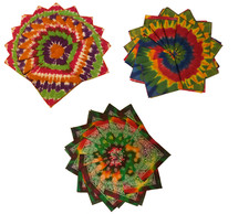 Tie Dye Bandanas, 21 x 21 inches - Styllion - Tye Dye / Fashion / Festival