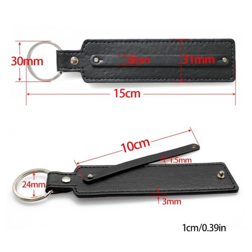 PU Leather Round Keychain Bright Colorful PU Leather Keychain Waist Wallet - Zdjęcie 8 z 22