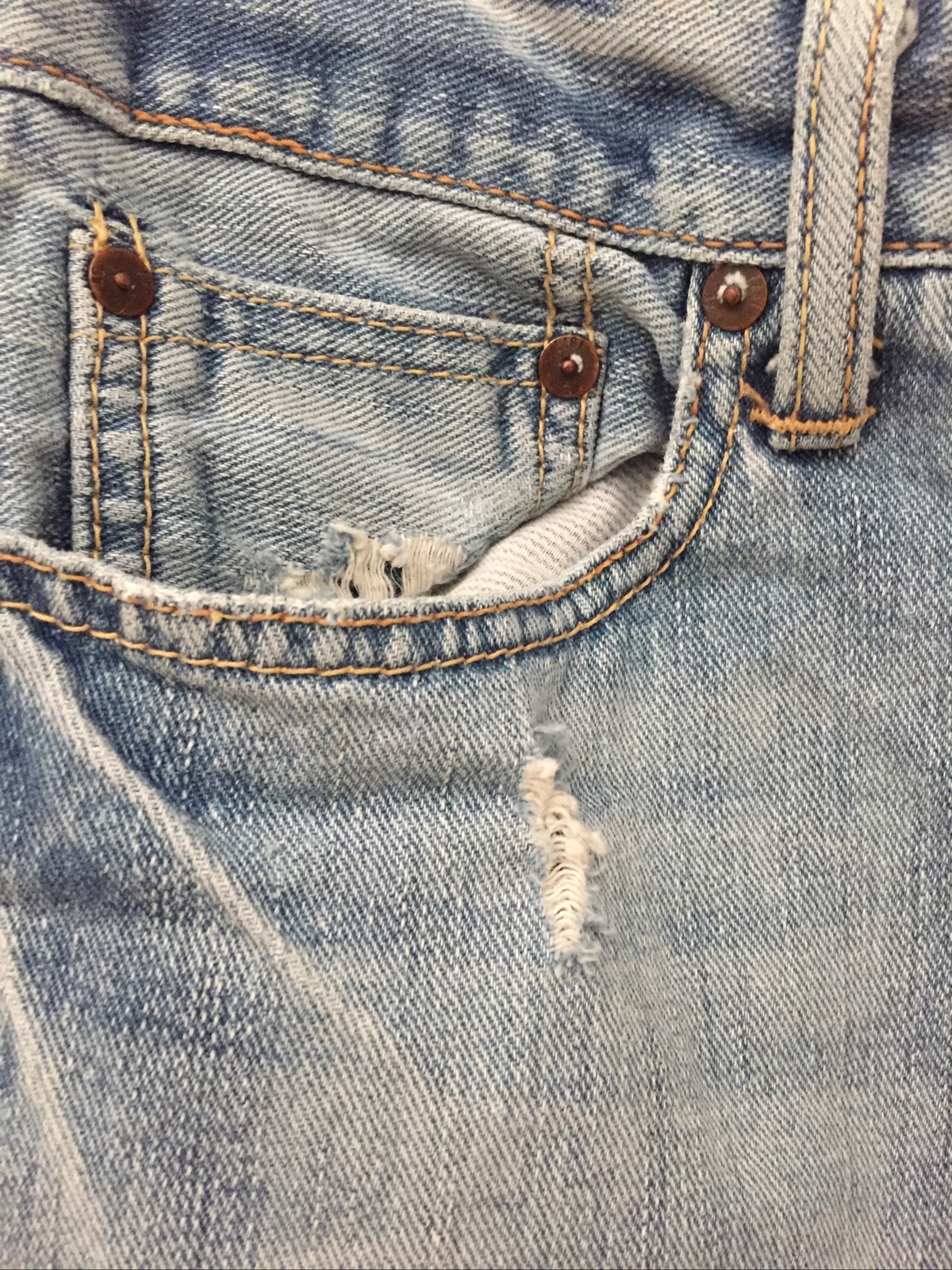 American Eagle Stressed Ripped Button Close 5 Poc… - image 6