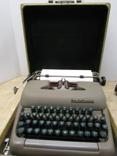 Vintage 1955 Smith Corona 5A series Sterling Portable Manual Typewriter w/Case thumbnail