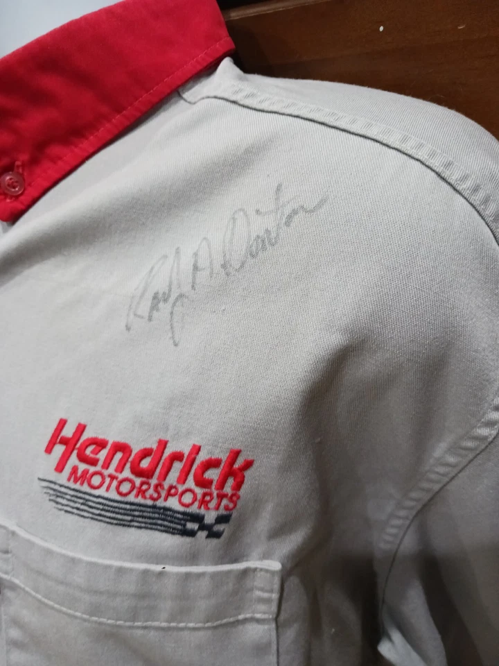 Hendrick Motorsports Team Issued Large Crew Shirt Lab. Dorton Autographed NASCAR - Image 2 of 4