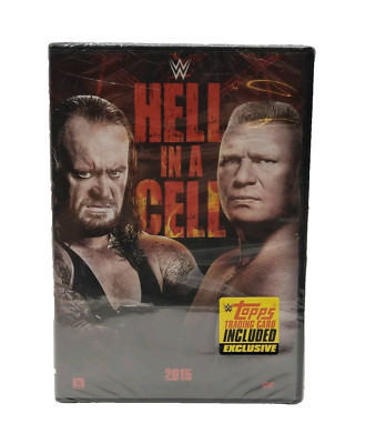 WWE Hell in a Cell 2015 DVD NEW Undertaker Brock Lesnar Topps Card Ex  SEALED