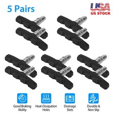 Bike Brake Pads Set,5 Pair Road Mountain Bicycle V-Brake Blocks Shoes w/ Hex Nut