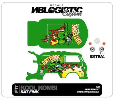 KOOL KOMBI Custom Universal WaterSlide Decal for hot wheels 1/64 Scale 16