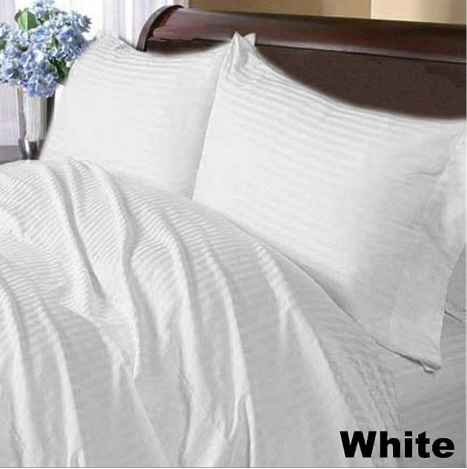 Cushy Bedding Set 7 PCs 1000TC Egyptian Cotton AU Emperor Size Striped