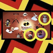  3  McDonalds Happy Meal Toys - 2018 Disney Pixar Incredibles 2 - 4 5 8