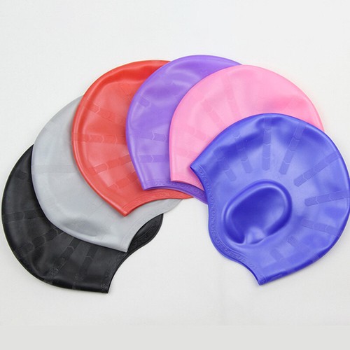 Adults High Elastic Swimming Caps Men Women Waterproof Swimming Pool Cap - Picture 6 of 16