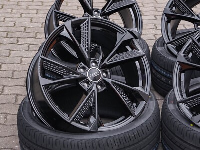 4 Neue Alufelgen GMP AUDI Rotor RS6 17'' Schwarz Poliert für A1 A3 A4 A6 Q3