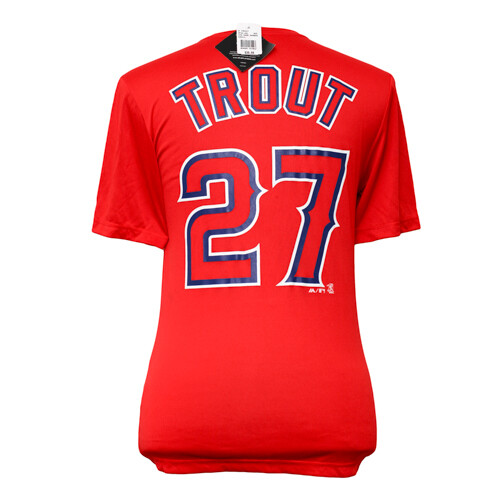 Majestic Cool Base Mike Trout #27 MLB Los Angeles Angels