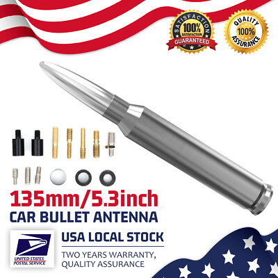 Modigt 50CAL Silver BULLET ANTENNA For GMC Sierra 1500/2500/3500 Yukon 1500/2500
