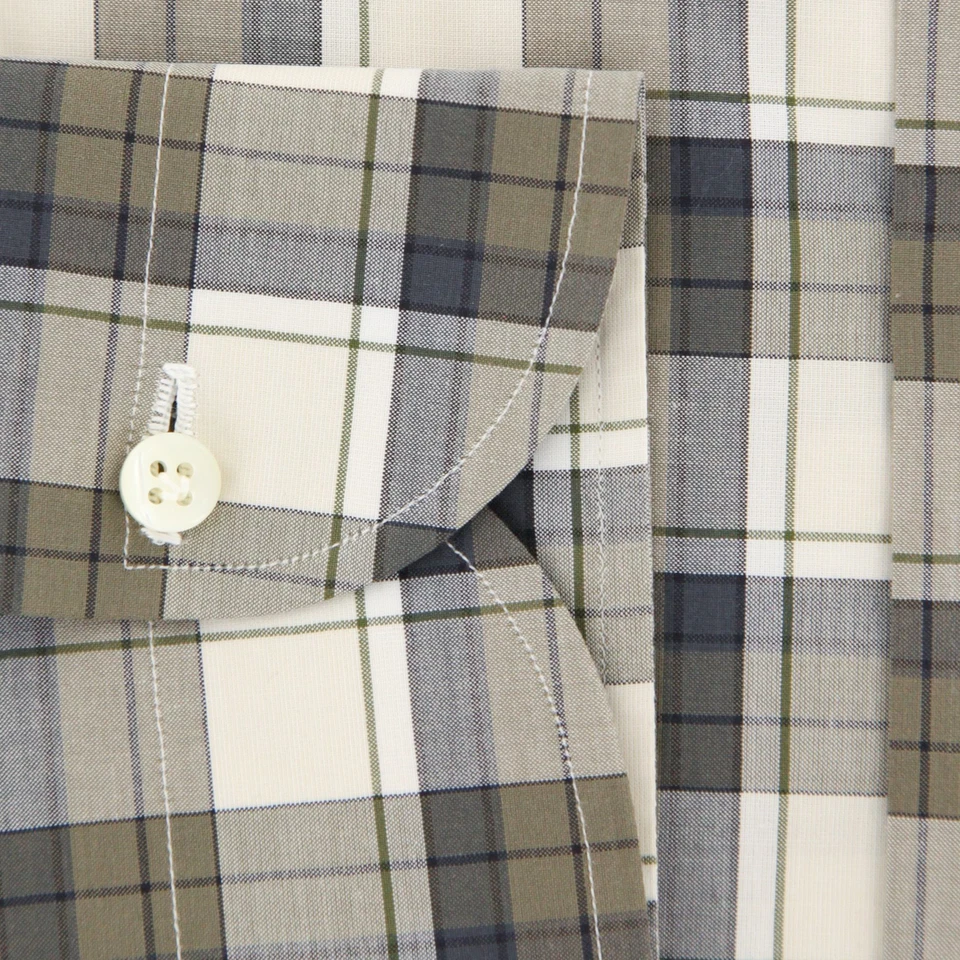 Camisa Luigi Borrelli Gris - Delgada - (EV06RC466461) Foto 3 de 4