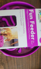 Outward Hound Fun Feeder Slo Dog Bowl Purple Medium/Mini BPA Free Non-Slip Base