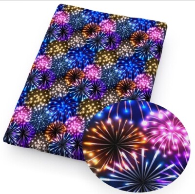 Firework Fireworks FAUX LEATHER SHEET 8'' X 12'' 1270192 4th of July SMOOTH