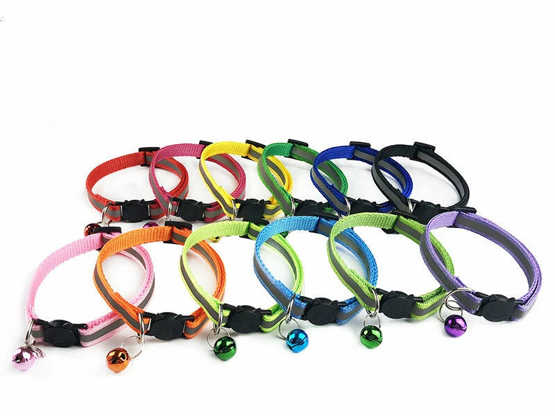 CAT Collar Reflective with Safety Release Breakaway Buckle Kitten Puppy Pet Bell - image 3 of 4