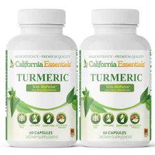 Turmeric w/ BioPerine - 650mg Immune Support Ultimate Defense & Vitality Pk of 2