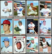 1970 Topps Baseball Pick-A-Card #201-#400 EX/NR-MINT/BETTER Set-Break