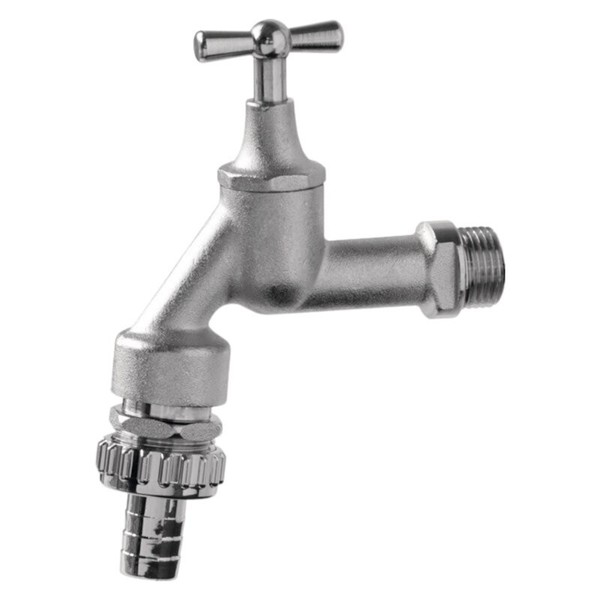 Auslaufventil Mit Knebelgriff Mit Rb Und Rv, AußEn Wasserhahn 3/4 Zoll, Matt-image
